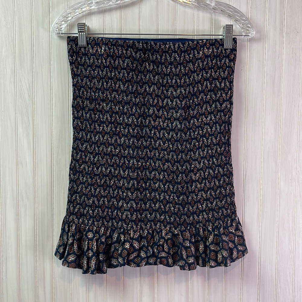 WYLDR PAISLEY SMOCKED SKIRT SMALL